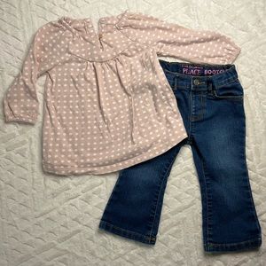 ⏰5 for $25 sale! Baby girl outfit, 12 month.